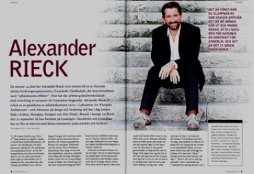 Alexander Rieck interview in Ljuskultur Sweden